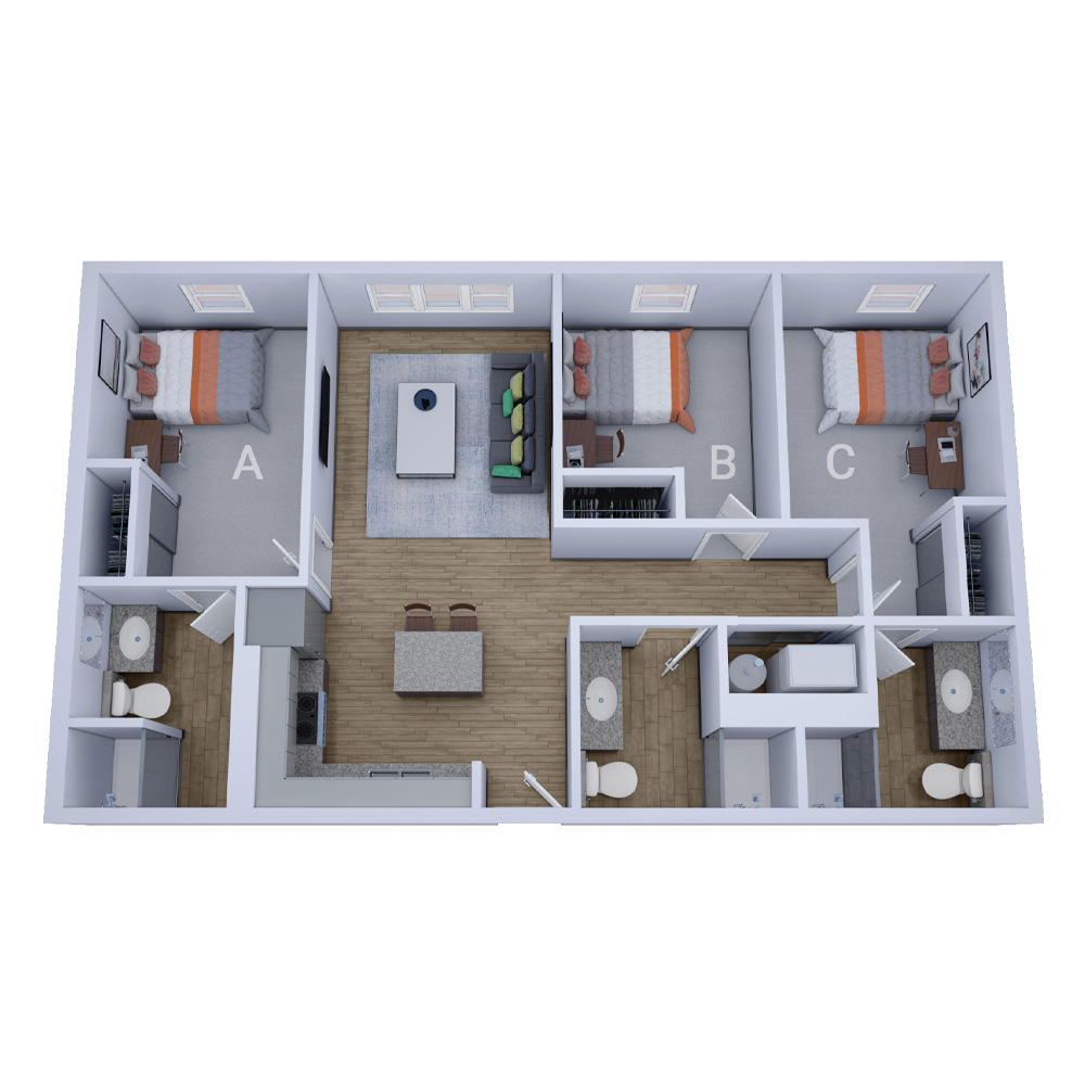 その他 one room 1 Bedroom Apartments A1 | 460 Sq Ft | Rowe - Prime Location